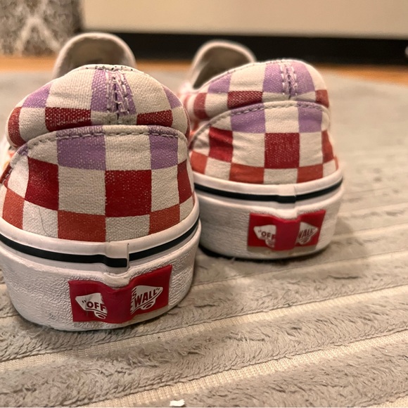 Multi-color classic checkered slip on  vans - Picture 3 of 5